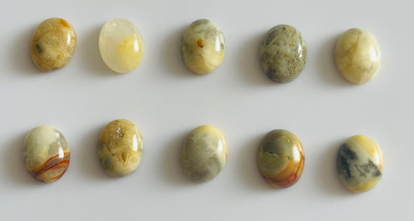 Lot de 10 Agates Crazy Lace cabochons (5) - Les bijoux de Théa