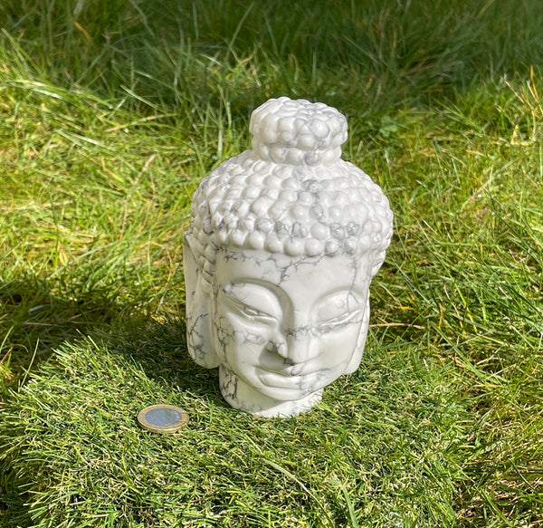 Magnifique Bouddha en Howlite - Les bijoux de Théa