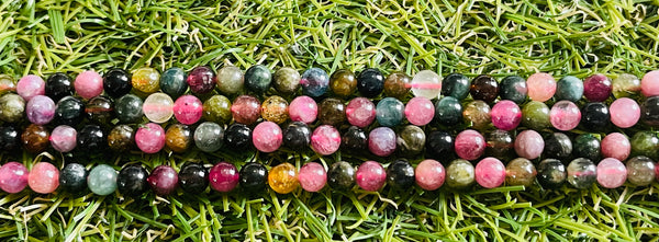 Perles naturelles en Tourmaline multicolore en 4-5 mm