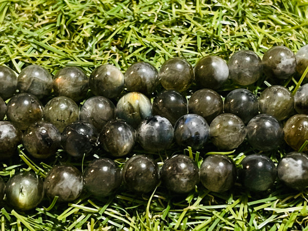 Perles naturelles en Labradorite en 8 mm (2)