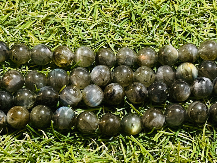 Perles naturelles en Labradorite en 8 mm (2) - Les bijoux de Théa