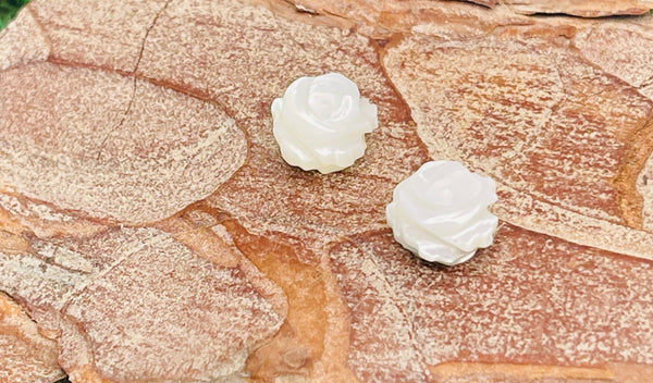 Lot de 2 Intercalaires Fleur en Nacre blanc - Les bijoux de Théa