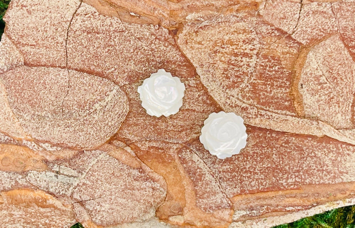 Lot de 2 Intercalaires Fleur en Nacre blanc - Les bijoux de Théa