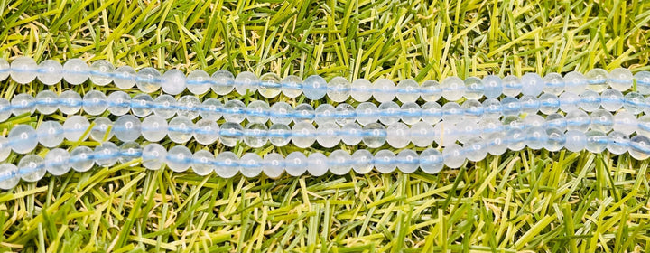 Perles en Aigue - marine en 4 mm - Les bijoux de Théa
